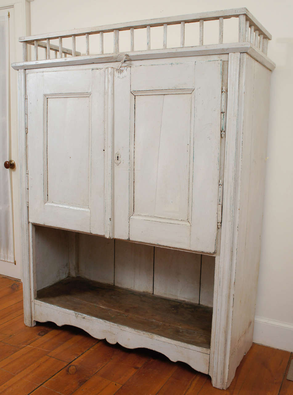 French Jam Cupboard with Gallery at 1stdibs