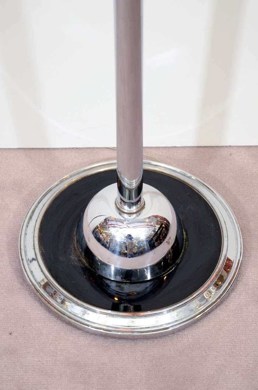 Art Deco Chrome Torchierre Floor Lamp 1