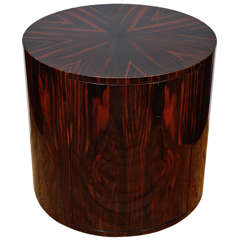 Art Deco Rosewood Circular Side Table with Cabinet