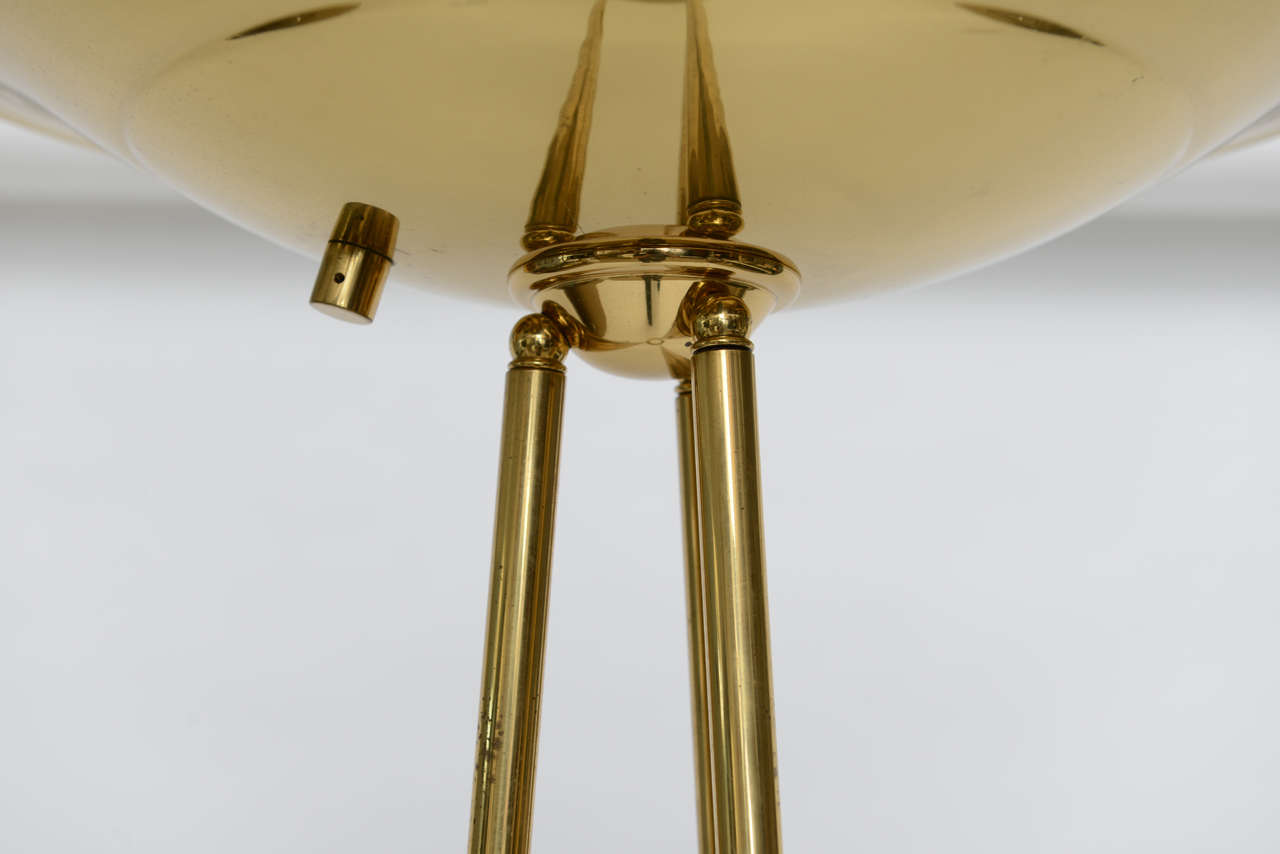 Pair Of Casella  Brass Torchieres , Floor Lamps In Good Condition In Miami, FL