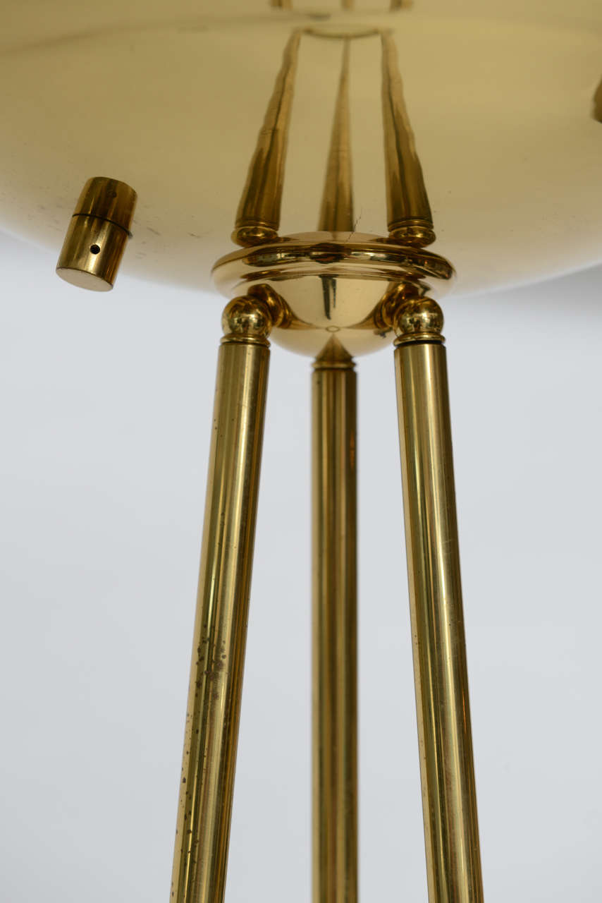 Late 20th Century Pair Of Casella  Brass Torchieres , Floor Lamps