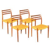 Set of 4 Rosewood No. 78 Dining Chairs by Niels Moller
