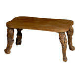 French Vintage Bench with Grape Vine Legs