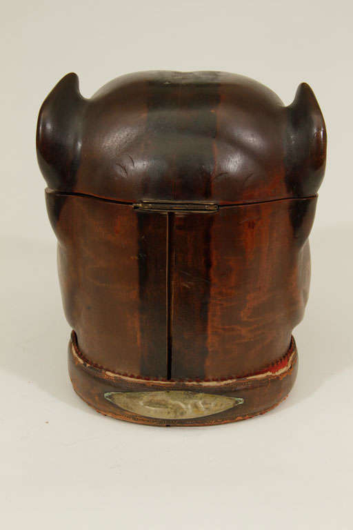 Wooden Pug's Head Tobacco Jar 1