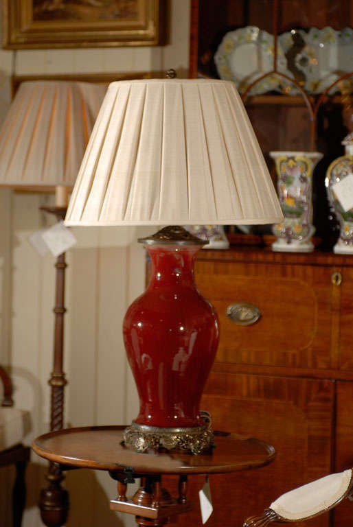 Chinese Sang de Boeuf Lamp