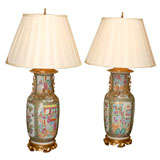 Pair of Canton Lamps