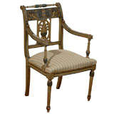 French Painted Arm Chair