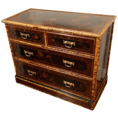 Victorian Bamboo Four-Drawer Chest, England, Late 19th Century