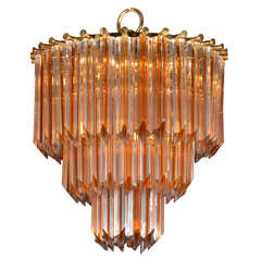 Amber Crystal Chandelier By Camer glass