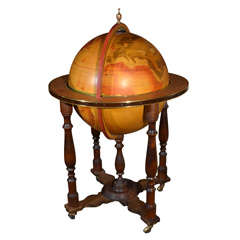 Vintage Old World Globe with Hidden Bar