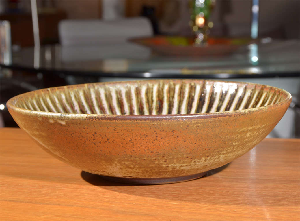 American Pottery Bowl by Harding Black For Sale