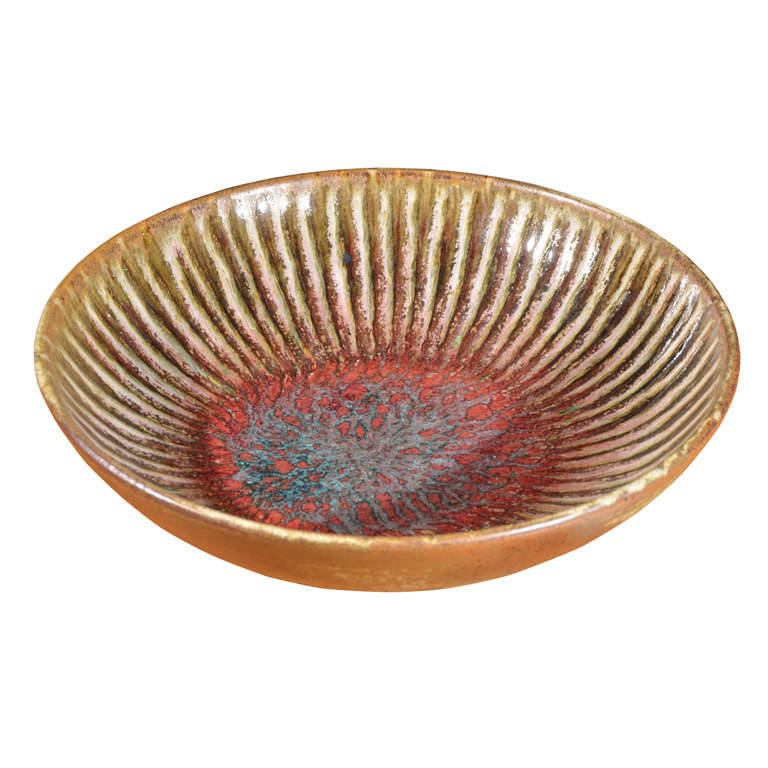 Pottery Bowl by Harding Black For Sale