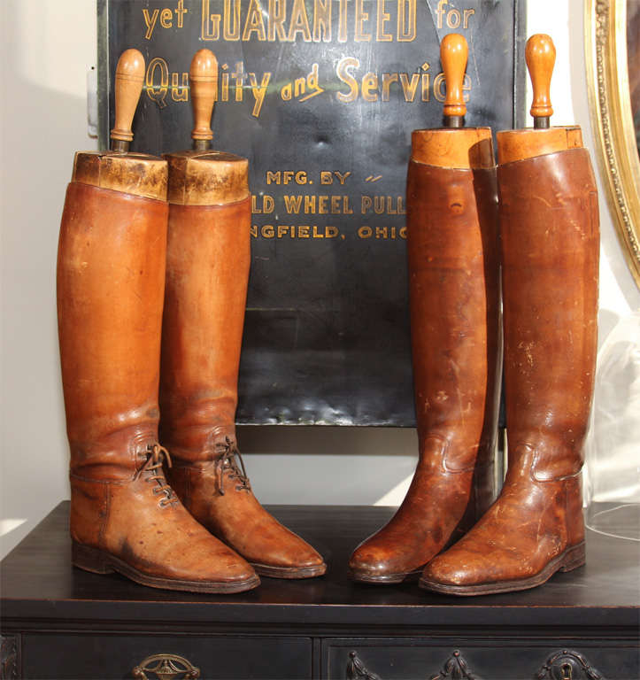 Antique Leather Riding Boots at 1stDibs