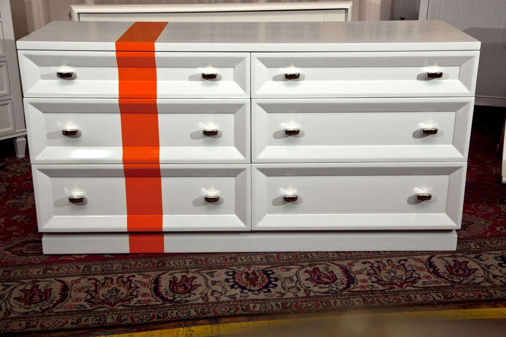 American Mid-Century White Painted 