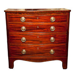 Antique A Fine Banded Mahogany Chest