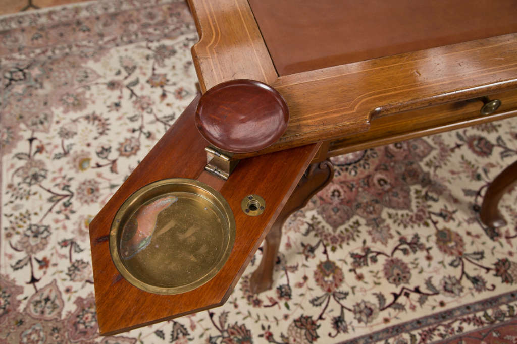 Leather Austrian Games Table with Mechanical Cups For Sale