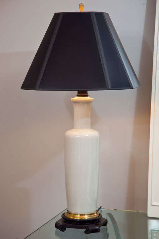 Pair of Ivory Porcelain Table lamps