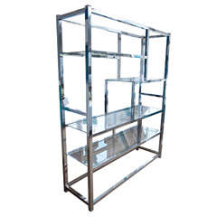 Vintage Chrome Etagere att Milo Baughman