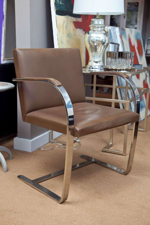 Pair of Mies Van Der Rohe for Knoll Brno Chairs