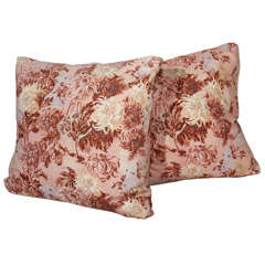 Antique french floral pillows