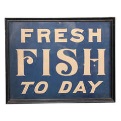 Vintage Fresh Fish sign