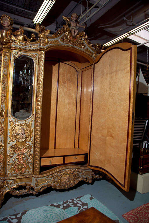 19th Century Highly Carved French Armoire