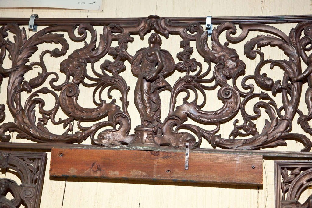 19th Century Set of Three Bronze Panels
