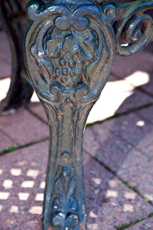 Antique Cast Iron Garden Bench 3