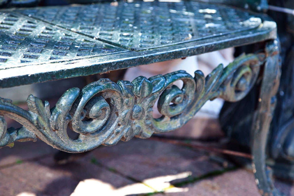 Antique Cast Iron Garden Bench 4