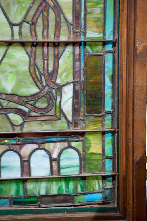 large stained glass window for sale