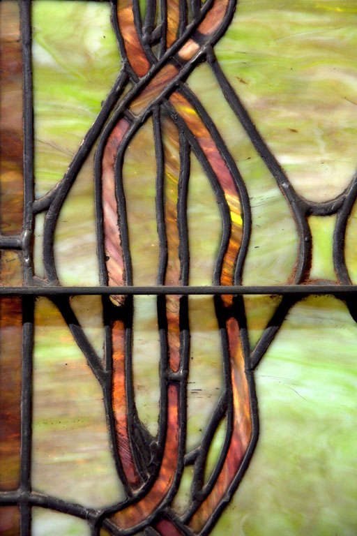 Large Antique Stain Glass Window 1