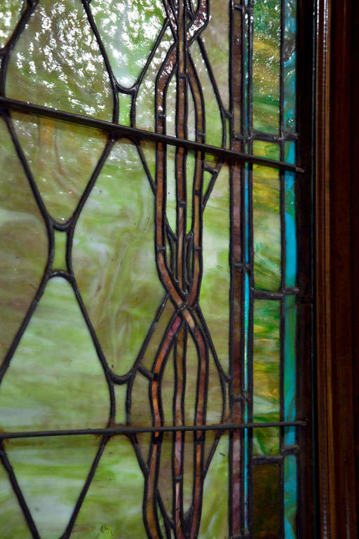 Large Antique Stain Glass Window 3