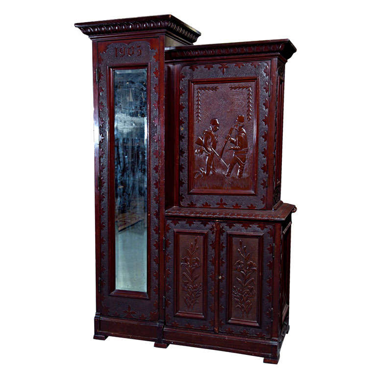 Mahogany Custom Made Doctor's Cabinet For Sale at 1stdibs