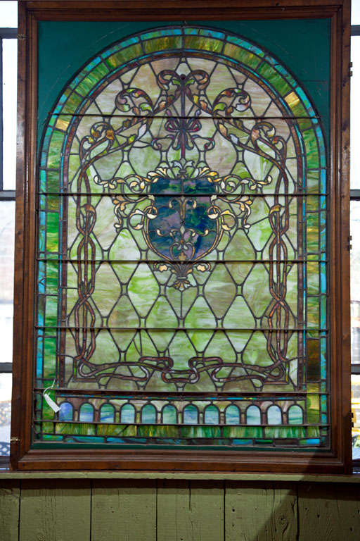 Large Antique Stain Glass Window at 1stDibs large stained glass