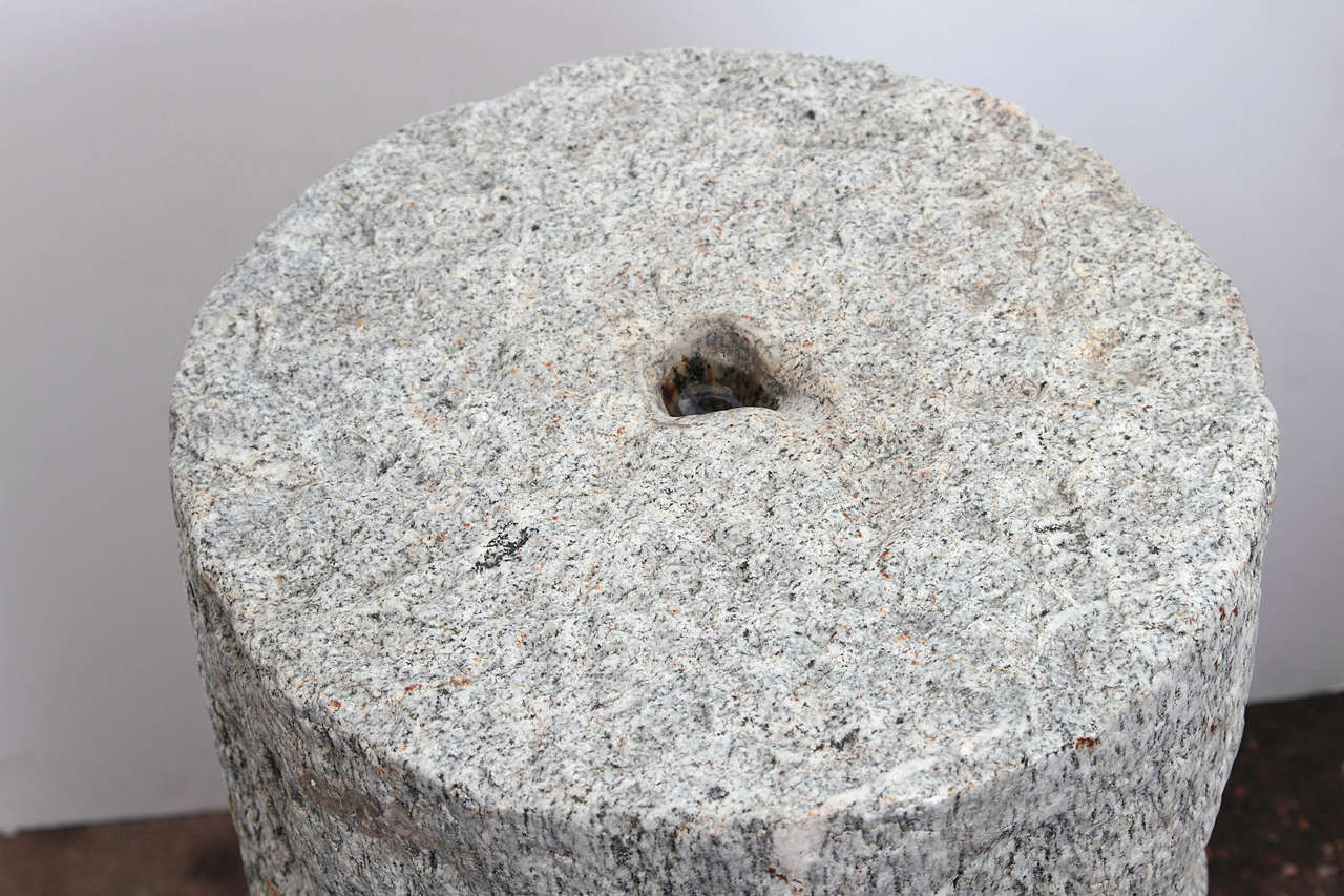 Mid-20th Century South Asian Granite Turf Roller as Garden Pedestal