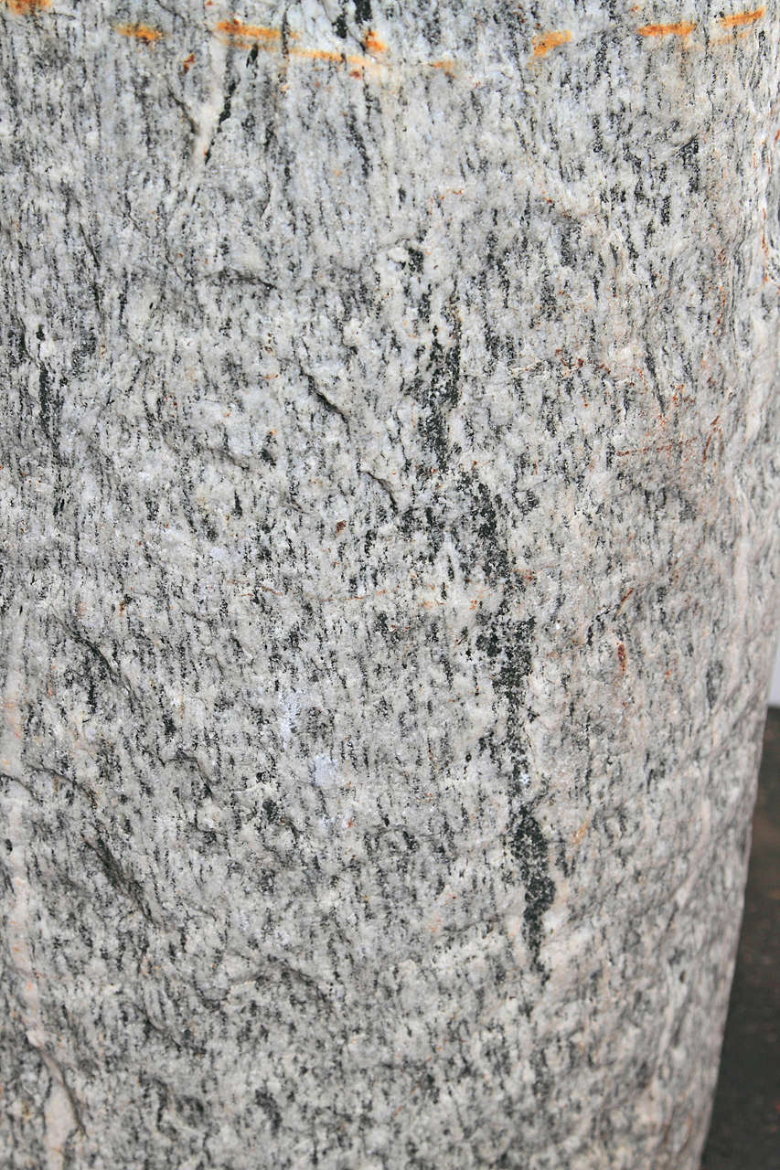 South Asian Granite Turf Roller as Garden Pedestal 4