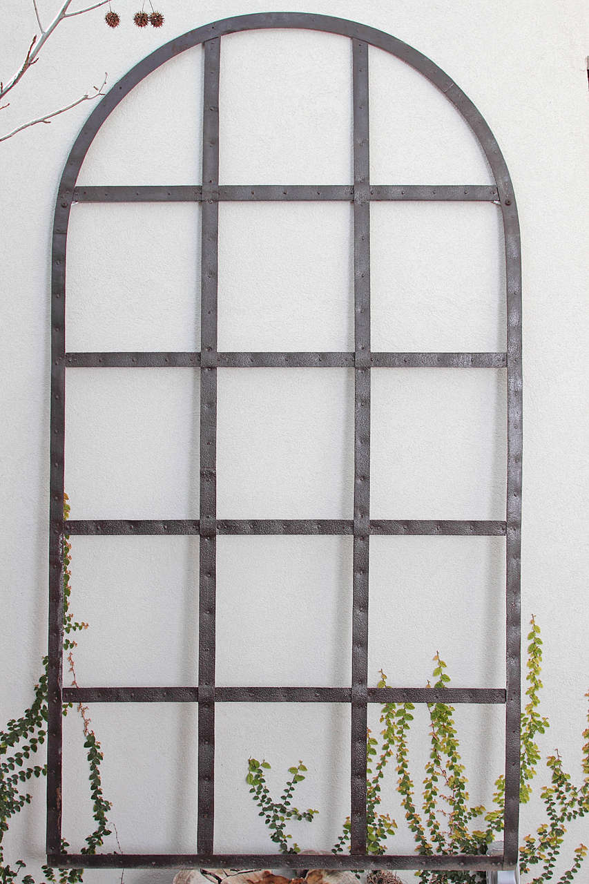 Industrial Window Frame Garden Trellis, Circa 1920's  1