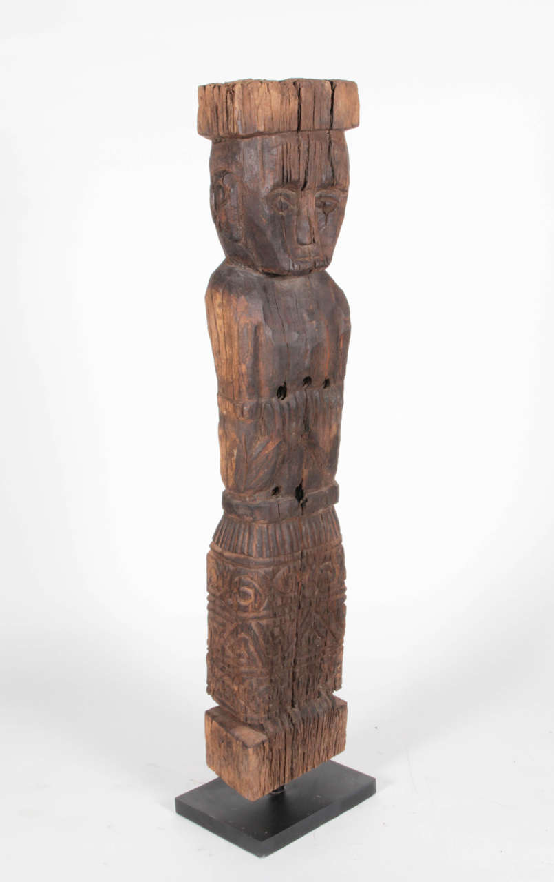Indonesian Hand-Carved Wood Figure For Sale 1