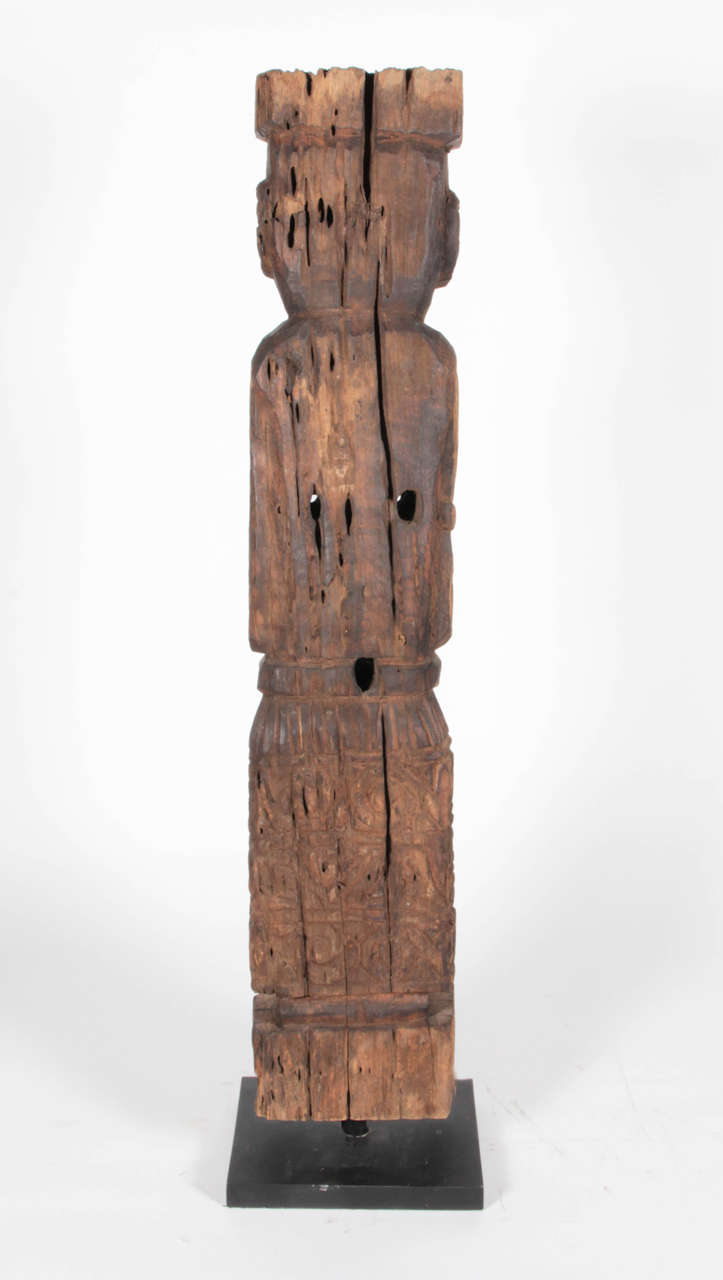 Indonesian Hand-Carved Wood Figure For Sale 3