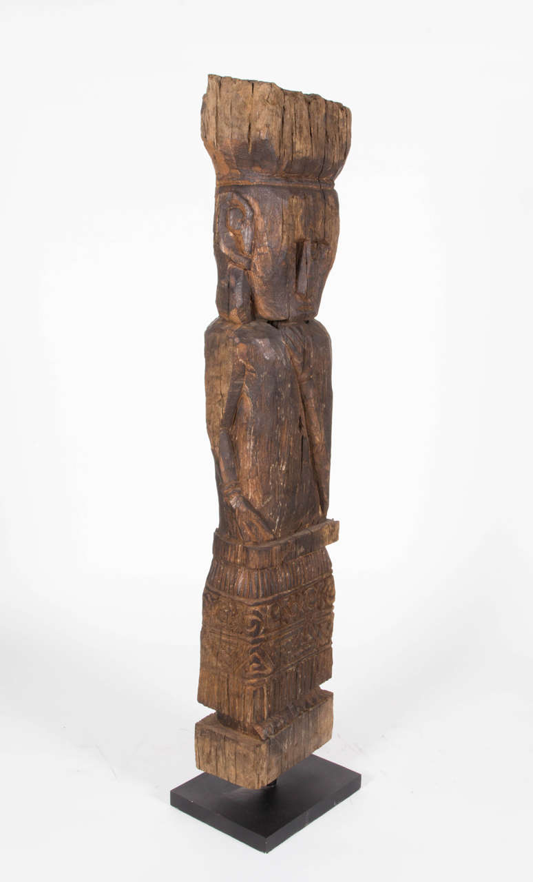 Indonesian Hand-Carved Wood Figure For Sale 6