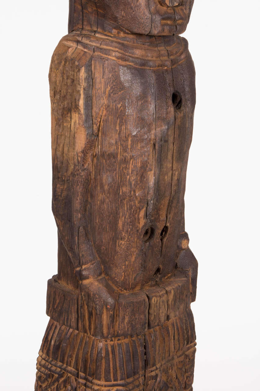Indonesian Hand-Carved Wood Figure For Sale 1