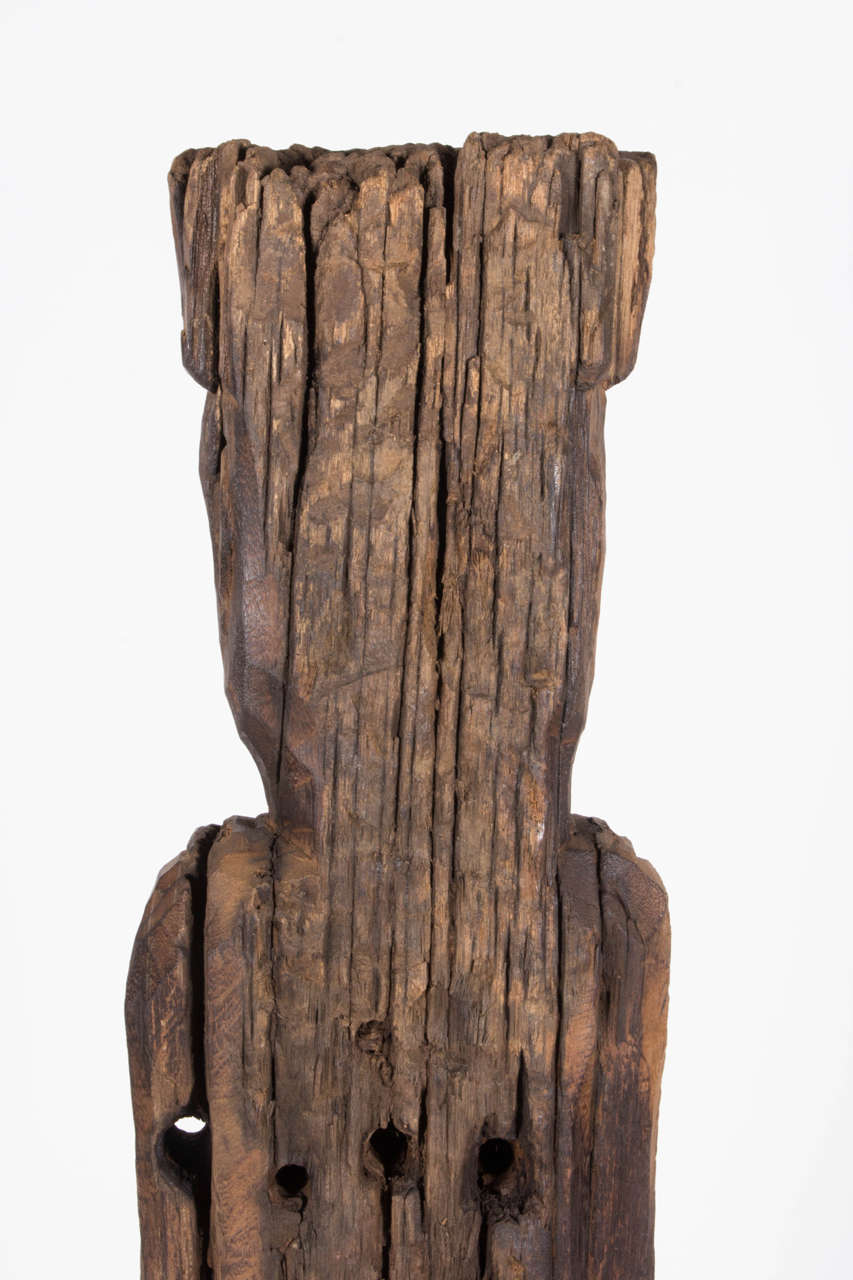 Indonesian Hand-Carved Wood Figure For Sale 3