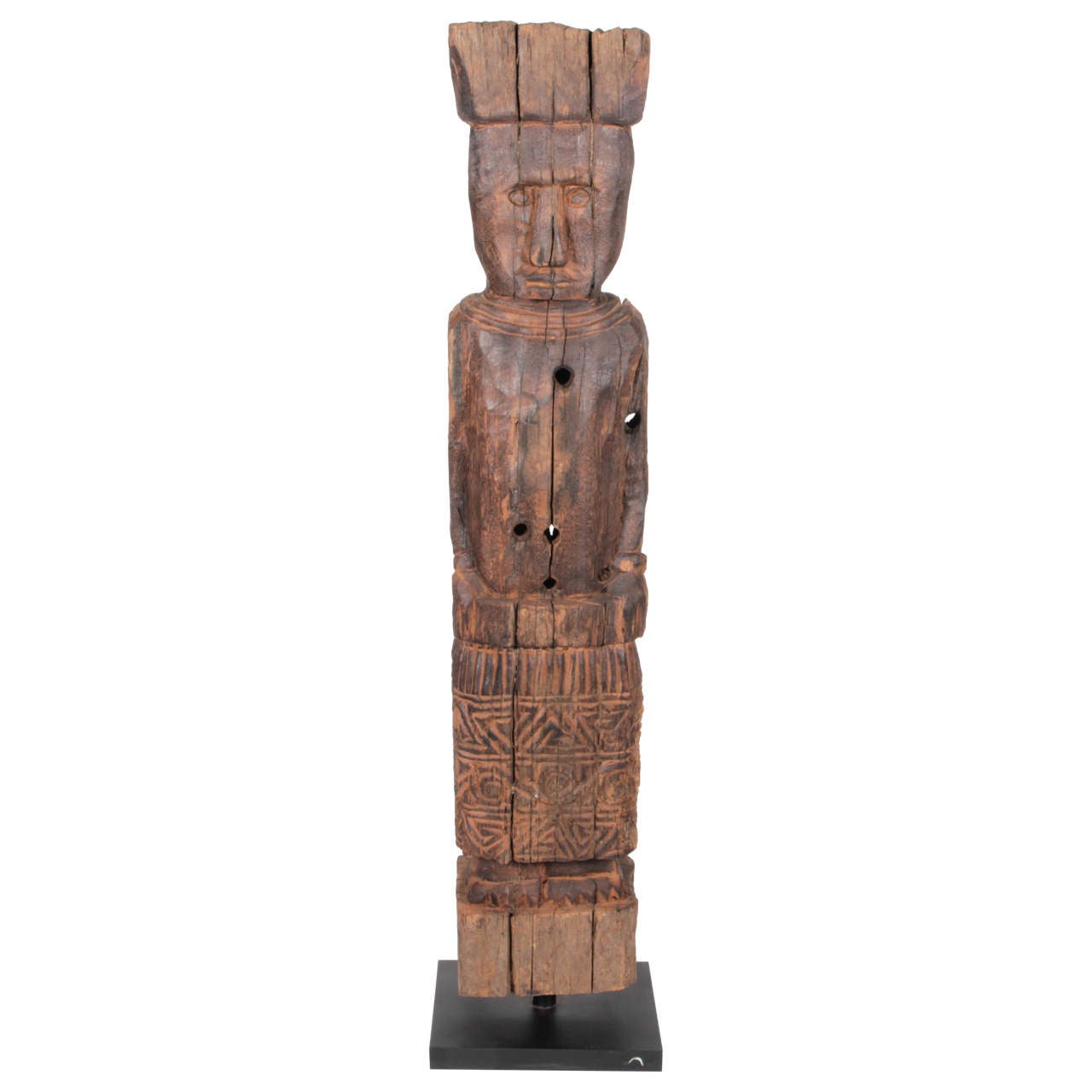 Indonesian Hand-Carved Wood Figure For Sale