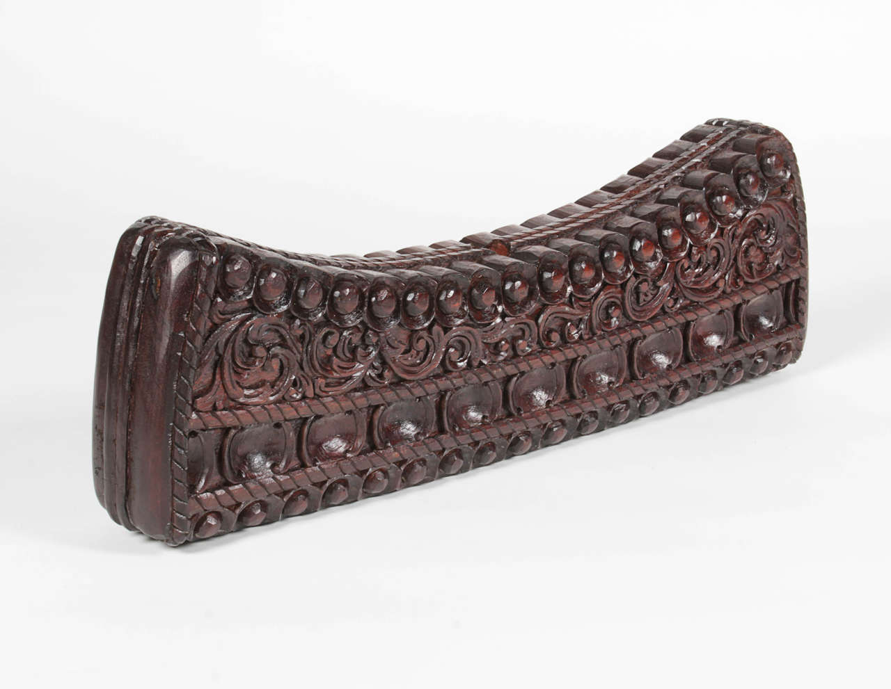Contemporary Balinese Wood Carved Candleholder For Sale