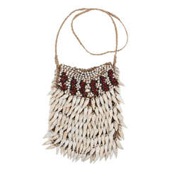 Vintage Tribal White Shell Bag