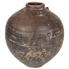 Antique Round Kalimantan Ceramic Pot
