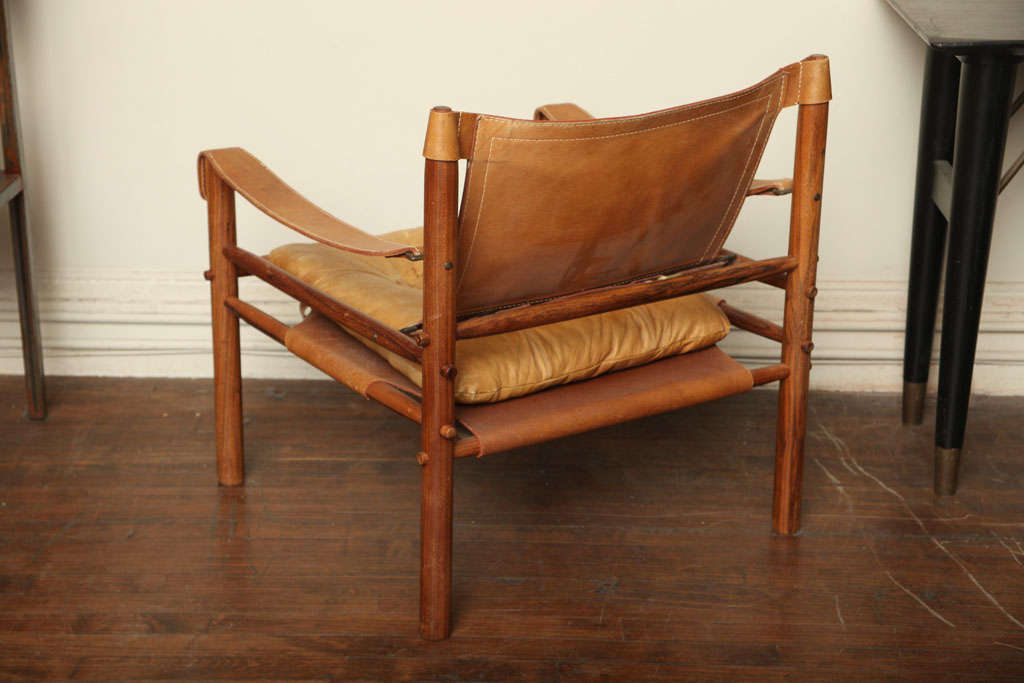 Mid-20th Century Arne Norell Safari Leather Chair