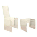 Lucite Chair and Side Table