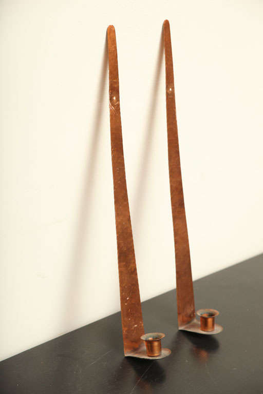 Copper candle holders