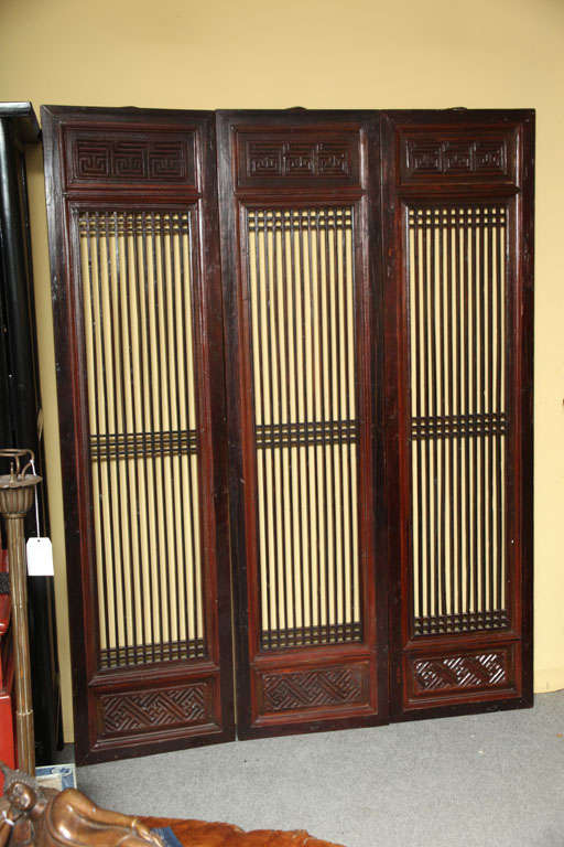 Set of Six 19th Century Original Lacquered Finish Elmwood Door Panels For Sale 5